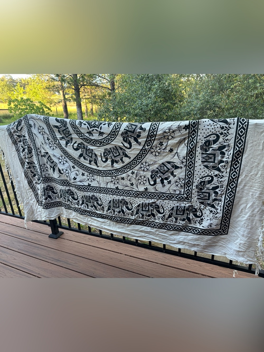 Black & Cream Tapestry - Made in India